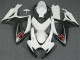 White 2006-2007 Suzuki GSXR 600/750 Motorcycle Fairings White 2006-2007 Suzuki GSXR 600/750 Motorcycle Fairings