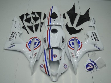 White 2007-2008 Honda CBR600RR Motorcycle Fairing
