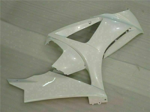 White 2007-2008 Suzuki GSXR 1000 Motorcycle Fairings White 2007-2008 Suzuki GSXR 1000 Motorcycle Fairings