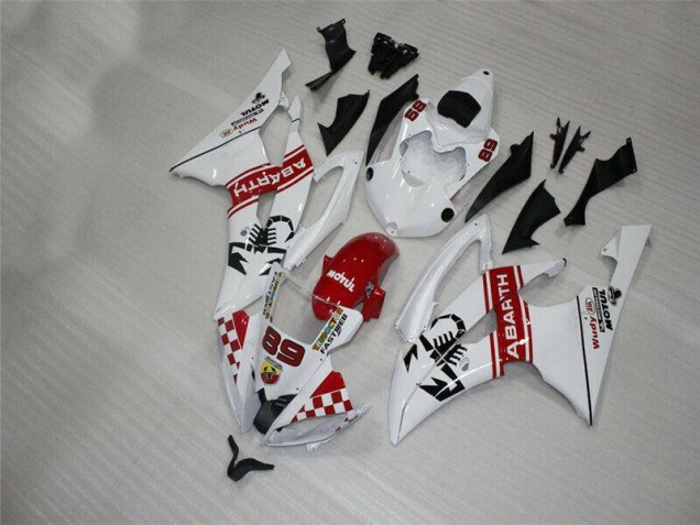 White 2008-2016 Yamaha YZF R6 Motorcycle Fairing & Bodywork White 2008-2016 Yamaha YZF R6 Motorcycle Fairing & Bodywork