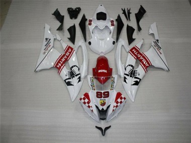White 2008-2016 Yamaha YZF R6 Motorcycle Fairing & Bodywork