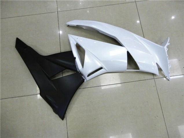 White 2009-2012 Kawasaki ZX6R Motorcycle Fairings