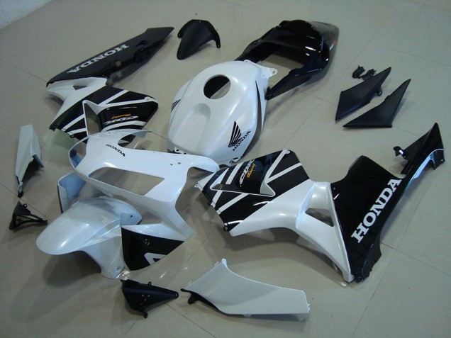 White Black 2003-2004 Honda CBR600RR Motorcycle Fairing