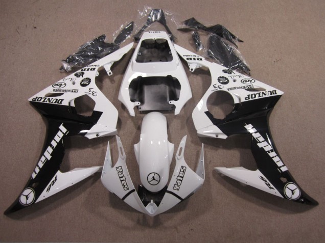 White Black 2003-2005 Yamaha YZF R6 Motorcycle Fairing