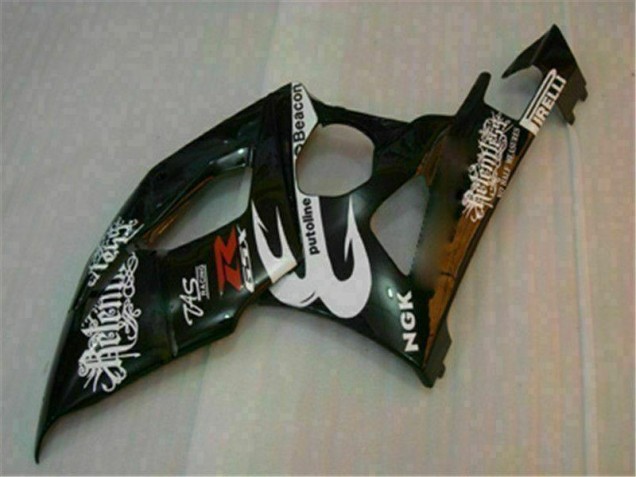 White Black 2005-2006 Suzuki GSXR 1000 Motorcycle Fairings