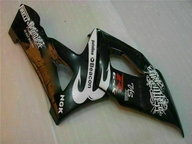 White Black 2005-2006 Suzuki GSXR 1000 Motorcycle Fairings