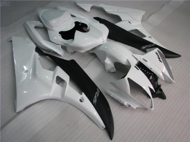 White Black 2006-2007 Yamaha YZF R6 Motorcycle Fairing