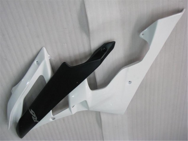 White Black 2006-2007 Yamaha YZF R6 Motorcycle Fairing