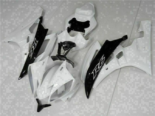 White Black 2006-2007 Yamaha YZF R6 Motorcycle Fairings