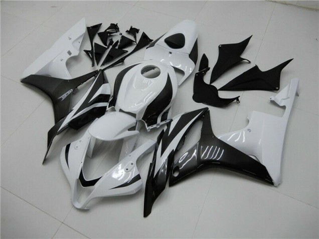 White Black 2007-2008 Honda CBR600RR Motorcycle Fairing