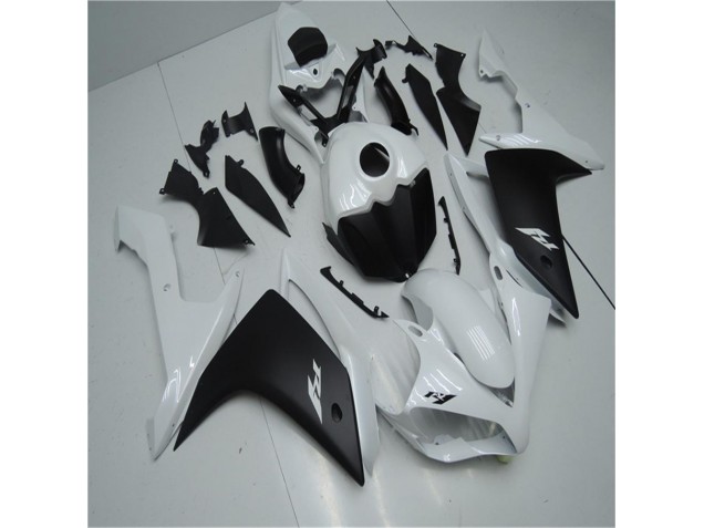 White Black 2007-2008 Yamaha YZF R1 Motorcycle Fairings