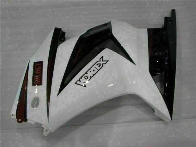 White Black 2008-2012 Kawasaki EX250 Motorcycle Fairings White Black 2008-2012 Kawasaki EX250 Motorcycle Fairings