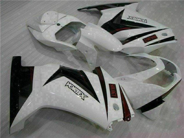 White Black 2008-2012 Kawasaki EX250 Motorcycle Fairings White Black 2008-2012 Kawasaki EX250 Motorcycle Fairings