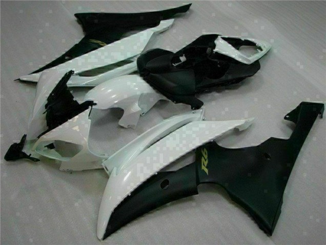 White Black 2008-2016 Yamaha YZF R6 Motorcycle Fairing