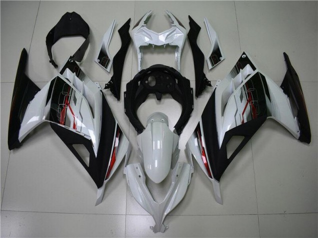 White Black 2013-2016 Kawasaki EX300 Motorcycle Fairings