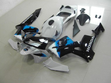 White Black Blue 2003-2004 Honda CBR600RR Motorcycle Fairing
