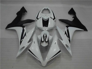 White Black Flame 2004-2006 Yamaha YZF R1 Motorcycle Fairings