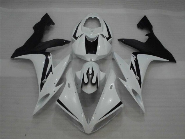 White Black Flame 2004-2006 Yamaha YZF R1 Motorcycle Fairings