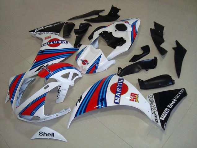 White Black Martini 2012-2014 Yamaha YZF R1 Motorcycle Fairings
