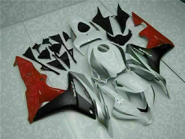 White Black Red 2007-2008 Honda CBR600RR Motorcycle Bodywork