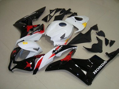 White Black Red 2007-2008 Honda CBR600RR Motorcycle Fairing
