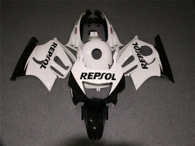 White Black Repsol 1995-1998 Honda CBR600 F3 Motorcycle Fairings