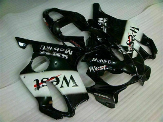 White Black West 2001-2003 Honda CBR600 F4i Motorcycle Fairings