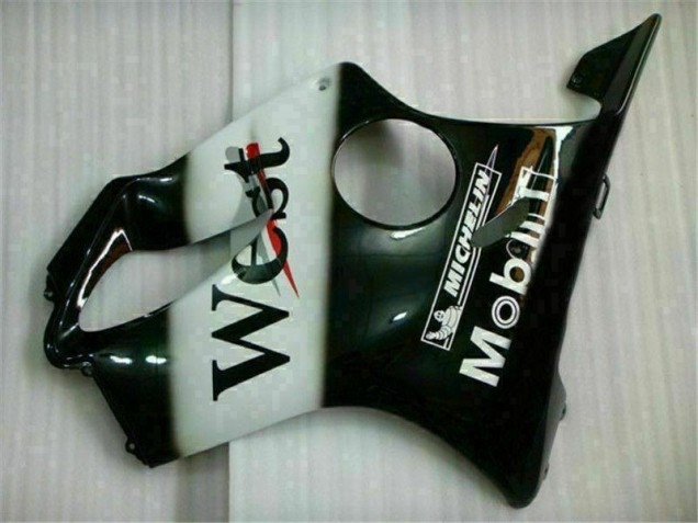 White Black West 2001-2003 Honda CBR600 F4i Motorcycle Fairings