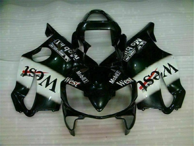 White Black West 2001-2003 Honda CBR600 F4i Motorcycle Fairings