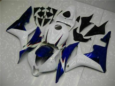 White Blue 2007-2008 Honda CBR600RR Motorcycle Fairings