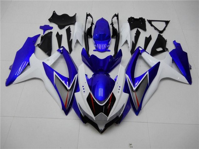 White Blue 2008-2010 Suzuki GSXR 600/750 Motorcycle Fairings White Blue 2008-2010 Suzuki GSXR 600/750 Motorcycle Fairings
