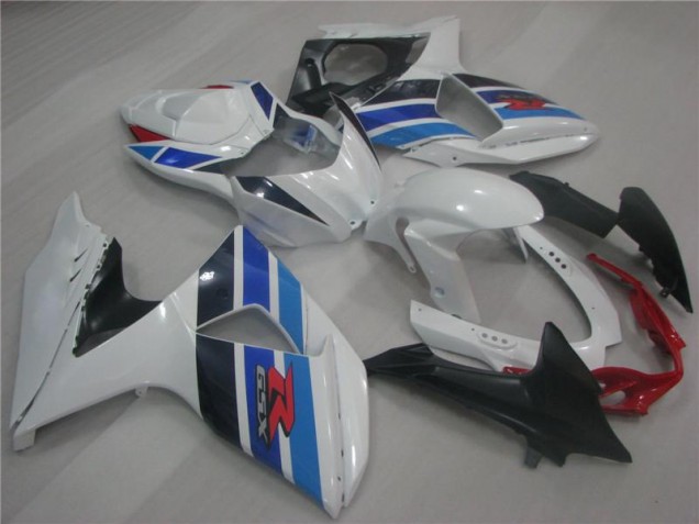 White Blue 2009-2016 Suzuki GSXR 1000 Motorcycle Fairings