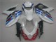 White Blue 2009-2016 Suzuki GSXR 1000 Motorcycle Fairings