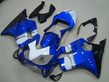 White Blue Black 2001-2003 Honda CBR600 F4i Motorcycle Fairings