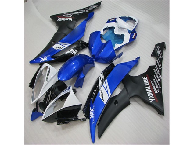 White Blue Black 2008-2016 Yamaha YZF R6 Motorcycle Fairings