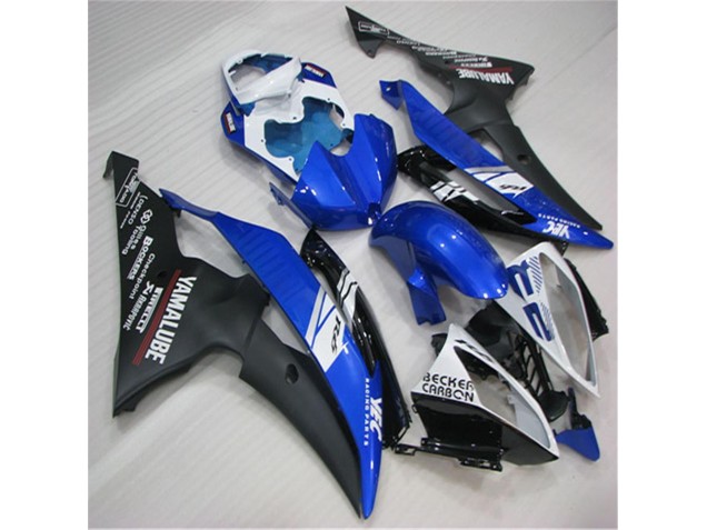 White Blue Black 2008-2016 Yamaha YZF R6 Motorcycle Fairings