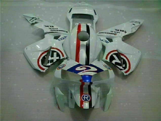 White Blue R 2 2003-2004 Honda CBR600RR Motorcycle Fairings