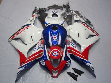 White Blue Red 2009-2012 Honda CBR600RR Motorcycle Fairing