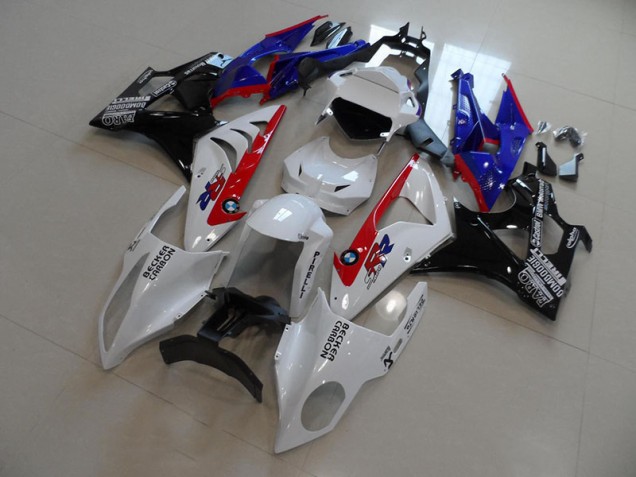 White Blue Red Becker Carbon 2009-2014 BMW S1000RR Motorcycle Fairings