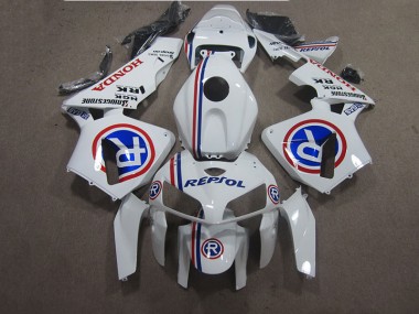 White Blue Repsol 2005-2006 Honda CBR600RR Motorcycle Fairings