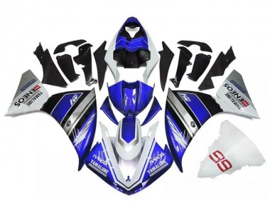 White Blue Silver 2009-2011 Yamaha YZF R1 Motorcycle Fairings