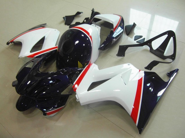 White Dark Blue 2002-2013 Honda VFR800 Motorcycle Fairings White Dark Blue 2002-2013 Honda VFR800 Motorcycle Fairings