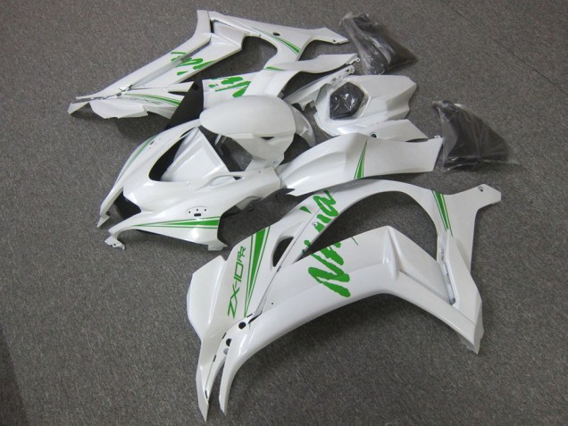 White Green 2016-2019 Kawasaki ZX10R Motorcycle Fairings White Green 2016-2019 Kawasaki ZX10R Motorcycle Fairings