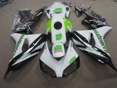 White Green Hannspree 2006-2007 Honda CBR1000RR Motorcycle Fairings