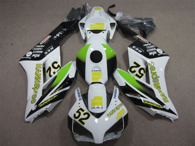 White Green Hannspree 52 2004-2005 Honda CBR1000RR Motorcycle Fairing