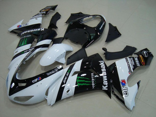 White Monster 2006-2007 Kawasaki ZX10R Motorcycle Fairings White Monster 2006-2007 Kawasaki ZX10R Motorcycle Fairings
