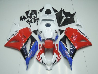 White Motul Red Blue 2009-2012 Honda CBR600RR Motorcycle Fairings