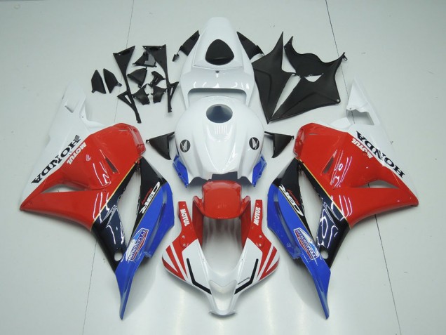 White Motul Red Blue 2009-2012 Honda CBR600RR Motorcycle Fairings