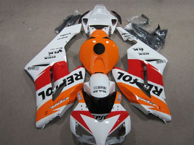 White Orange Repsol 2004-2005 Honda CBR1000RR Motorcycle Fairings White Orange Repsol 2004-2005 Honda CBR1000RR Motorcycle Fairings