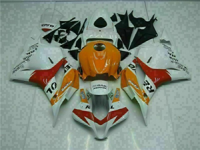 White Orange Repsol 2009-2012 Honda CBR600RR Motorcycle Fairings White Orange Repsol 2009-2012 Honda CBR600RR Motorcycle Fairings